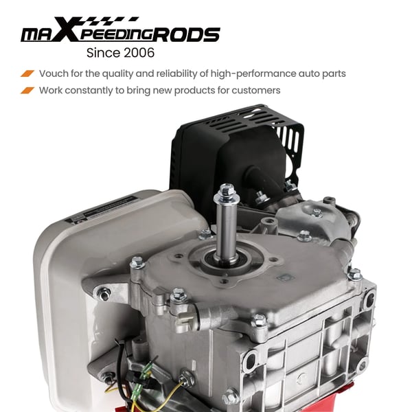 Gasmotor 5,5 HK, 168 cc slagvolumen, holdbar 4-taktsmotor, kompakt design