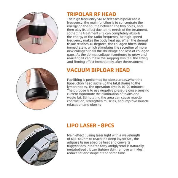 Ultraljudskavitationsmaskin, effektiv cellulitminskning, kroppsskulptering,VIT