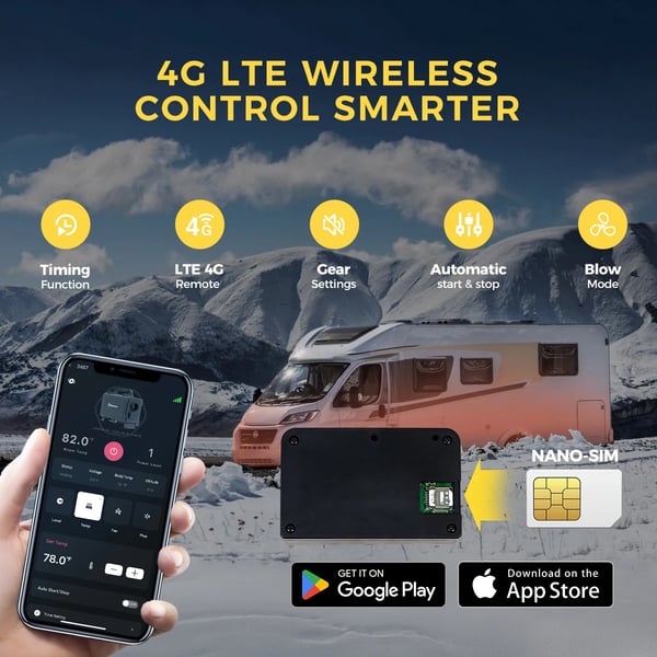 Ilmalämmitin, LTE 4G Ohjaus, Kompakti Muotoilu,4G