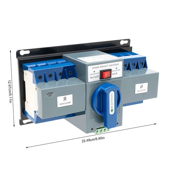 Automatisk Overførselsbryder, 2-Sekunders Skift, Manuel & Automatisk Tilstande, Kompakt Design