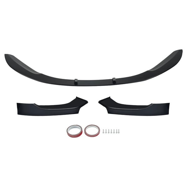 Front Bumper Lip Spoiler, M Performance Design, Nem Installation,glansende sort