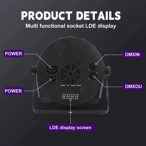 Scene Effekt Lys, 100W, 14 LED, RGBW, DMX512 Kompatibilitet, Spænding 90-240V