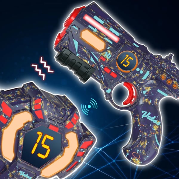 Laser Tag Sæt, Genopladelige Batterier, Stealth Tilstand,4 Pak en sæt