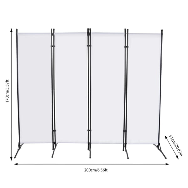 Rummdivider, Moderne Design, Fritstående og Sammenklappelig,HVID