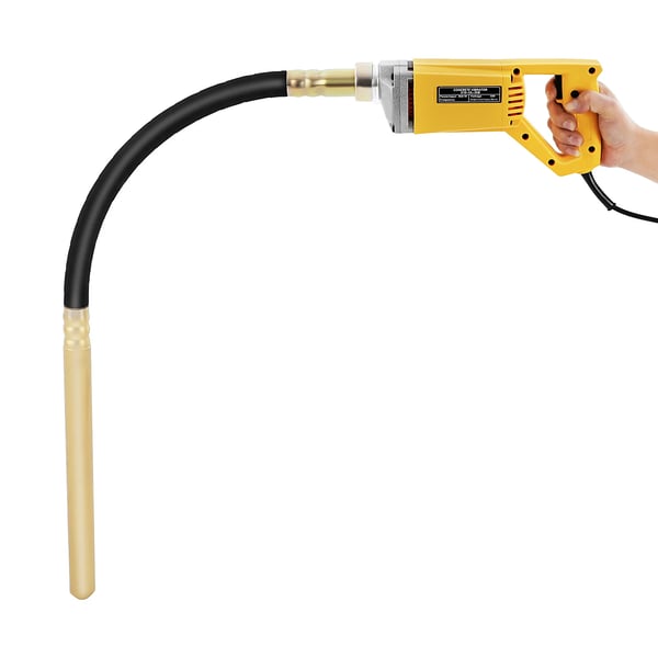 Betonvibrator, 800W Effekt, Kontinuerlig Drift,Gul