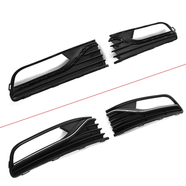 Grill, Mesh Design, Racing Type, Kompatibel med Volkswagen Vw Polo 2014-2017,3stk sæt