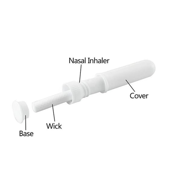 Inhalator Stift, Bærbar Design, Genanvendeligt Aromaterapi Værktøj,HVID