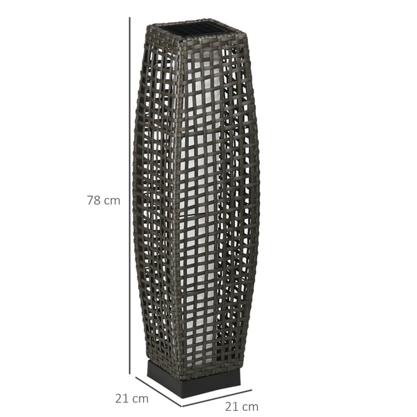 Solarlampe til haven, energieffektiv, nem montering, stilfuldt design,Grå