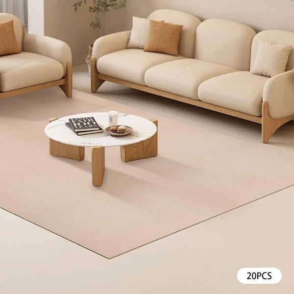 Gulvtæppefliser, Lydreduktion, Skridsikker Design,Beige-kamel