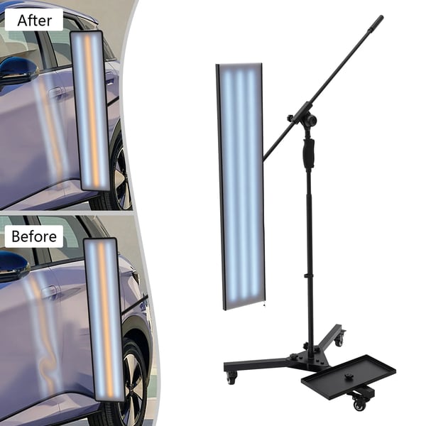 LED Bil Dæmpe Reparation Værktøj, Justerbar Højde, 360° Fleksibilitet,sort