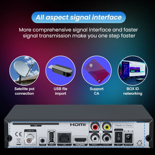 Satellit TV-modtager, DVB-S/S2/S2X, indbygget Wi-Fi,EU stik, FREESAT V8X 2