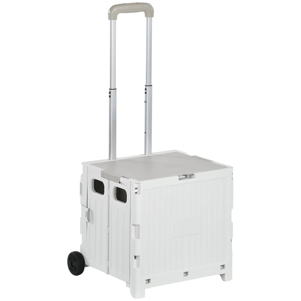 Indkøbsvogn, Letvægtskonstruktion, Belastningsevne 80 kg, Opbevaringskapacitet 32 liter, Justerbart teleskophåndtag, Dimensioner 41,5 x 32,5 x 85 cm