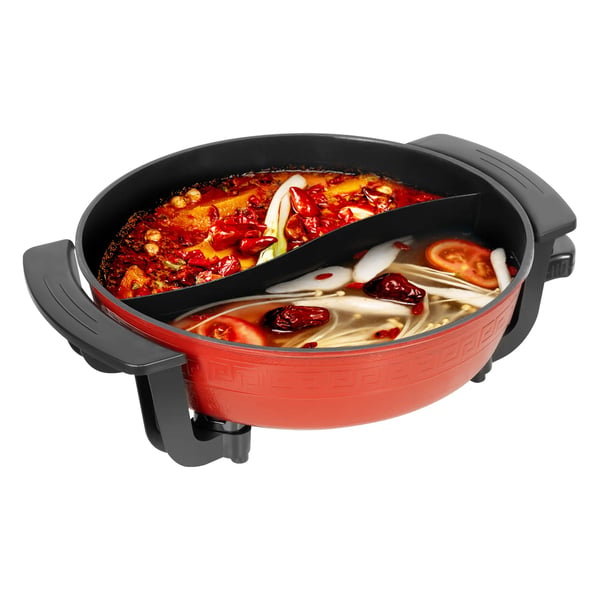 Elektrisk Hot Pot, 1360W Effekt, 6L Kapacitet, 31cm Diameter, 220V Spænding, Non-stick Belægning