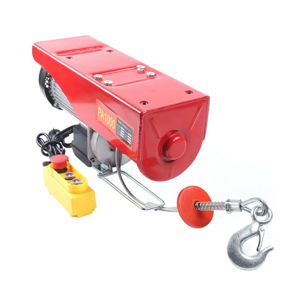 Elektrisk hejseværk, 1600W motor, højstyrkebraidet stålwire, overophedningsbeskyttelse, automatisk bremsesystem, brugervenligt design