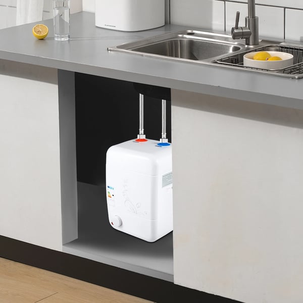 Elektrisk varmtvandsbeholder, kompakt design, justerbar temperatur,HVID
