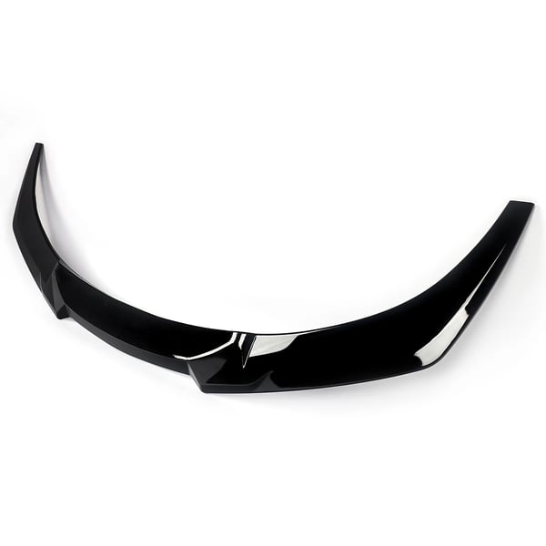 Front Bumper Lip, Holdbart ABS Plastik, Optimeret Pasform,Glansfuld Sort