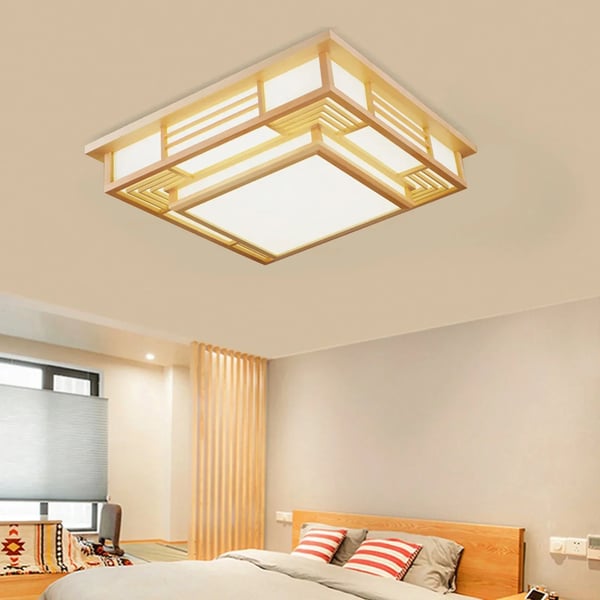 Loftlampe, Dæmpbar, Japansk Design,Gul, ændrebar
