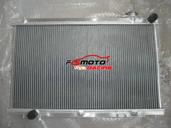 Aluminiumkøler, kerne størrelse 740mm x 420mm x 56mm, indløb størrelse 35mm, udløb størrelse 35mm, 3 række konfiguration