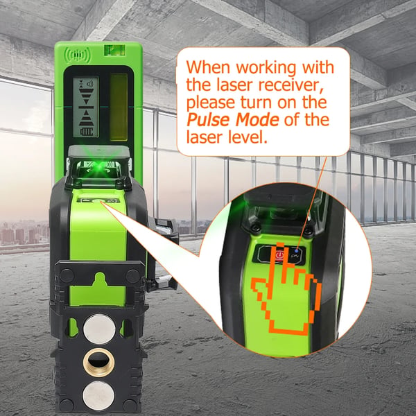 Laser Modtager, Dobbelt LCD Skærm, Arbejdsafstand 130ft-200ft,LR-5RG