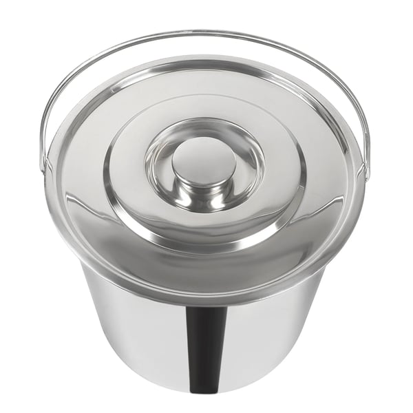Mælkeskummer Bucket, Rustfrit Stål, Stor Kapacitet,18L, Sølv