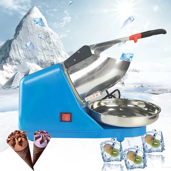 Elektrisk Ismaskine, 380W Effekt, 2200 RPM Rotationshastighed, 65 kg/t Knusningskapacitet,Blå, EU