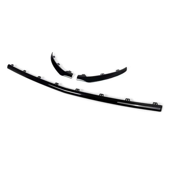 Front Bumper Cover Molding Trim, Højkvalitets ABS Plast, Glans Sort, Perfekt Pasform til 2016-2019 Modeller,3stk sæt