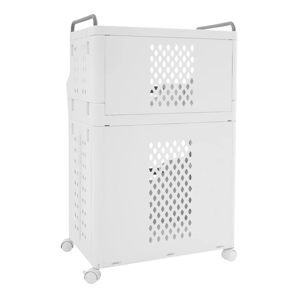 Vasketøjskurv, Materiale: PP, Dimensioner: 41,6 x 29,7 x 68,3 cm, Belastningskapacitet: 15 kg, Antal hjul: 4, Samling kræves: Ja
