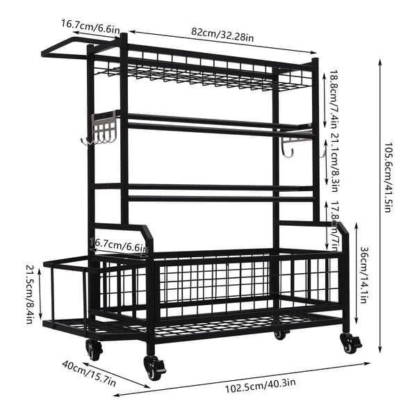 Håndvægte Rack, 4-Niveau Design, Robust Stål Konstruktion,sort