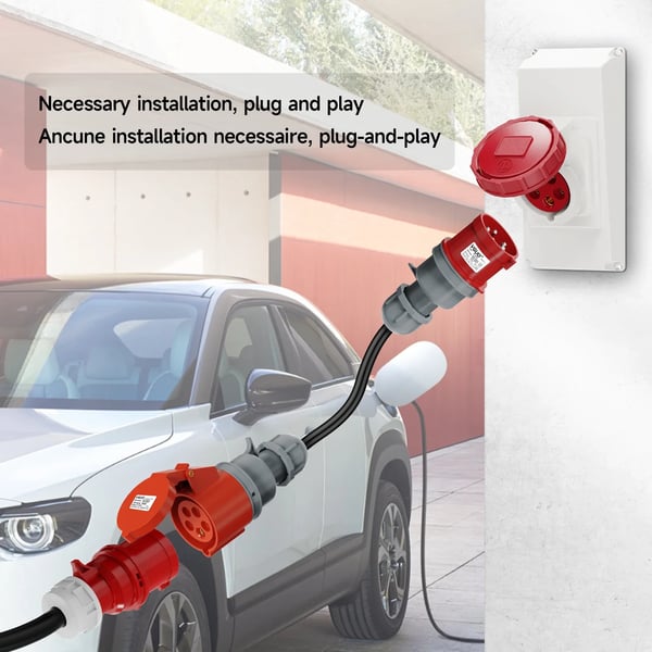 Latausadapteri, muuntaa 22KW 11KW:ksi, IP66-luokiteltu,Sovitin