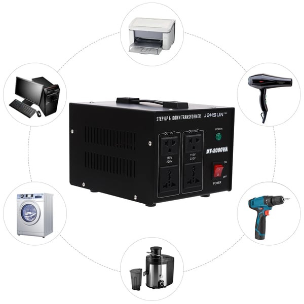 Spänningsomvandlare Transformator, Hög Effektkapacitet, Förbättrade Säkerhetsfunktioner,DT-2000W
