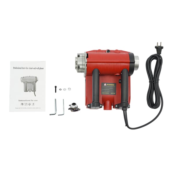 Elektrisk Vægplaner, 4580W Effekt, 15cm Planebredde, 3500RPM Hastighed,Rød