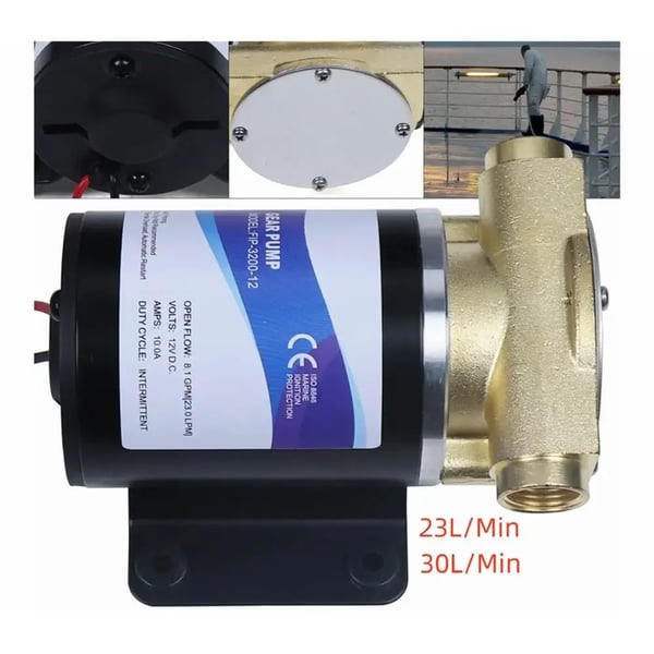 Selvprimende vandpumpe, 120W effekt, 3m maksimal løftehøjde, 30L/min flowhastighed,EU, 12V