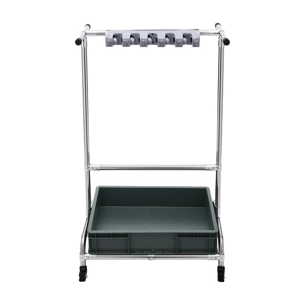 Mobilitetsmoppeholder, Moderne Design, Drypbakke Funktionalitet,Sølv