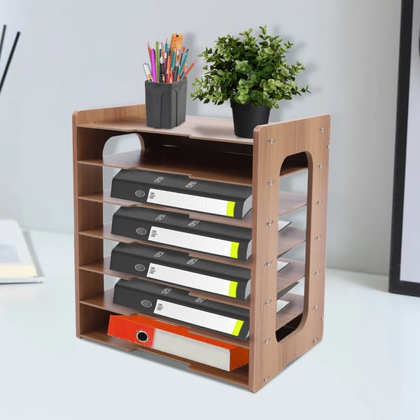 Papirorganisator, Højdensitetsplade, Dimensioner: 36*25*38,5 cm, Vægtkapacitet: 4-5 kg, Nettovægt: 2,5 kg, Lagafstand: 5,5 cm