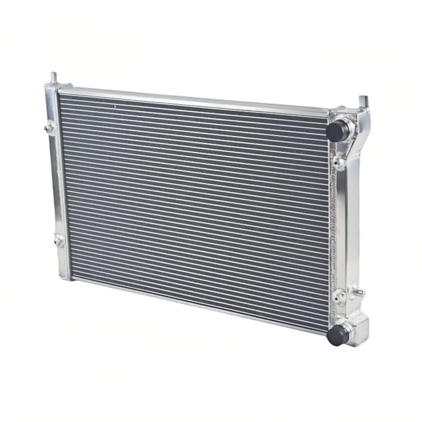 Aluminiumkøler med blæser, kerne størrelse 25-1/2" × 16-1/2", holdbar konstruktion, nem slangeinstallation.