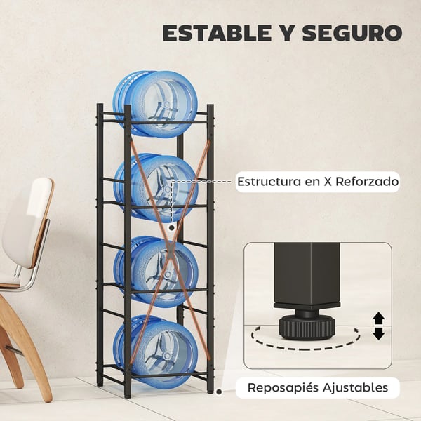 Vandflaskeholder, Pladsbesparende Design, Nem Installation,sort