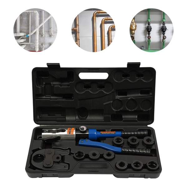 Hydraulisk krimpare, Högklassig aluminium, Kompatibel med V12 till V28 mm, Kompatibel med M12 till M28 mm, Hög krimpkraft, Utmärkt tätprestanda