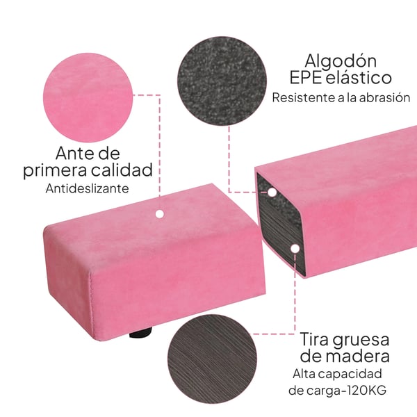 Gymnastik Balancebom, Holdbart Skum, Kompakt Design,Pink