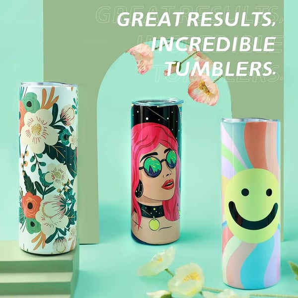 Sublimation Tumblere, 20 Oz Kapacitet, Fuldstændig DIY Sæt,8stk, 20oz