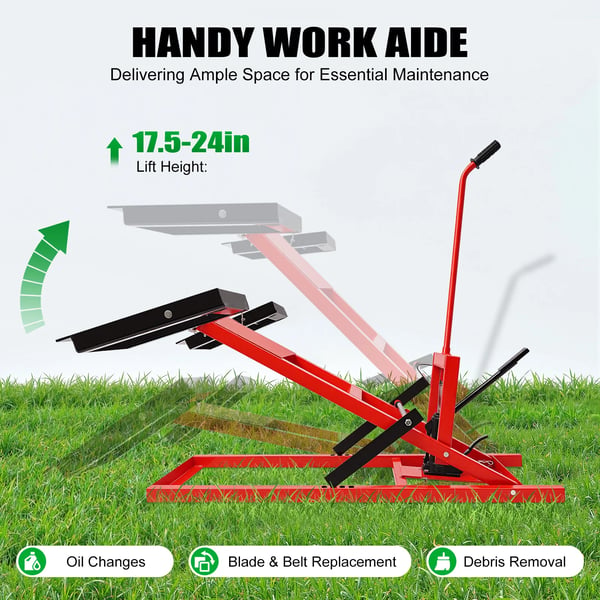 Hydraulisk Lyftjack, Justerbar Höjd, Robust Konstruktion, RÖD