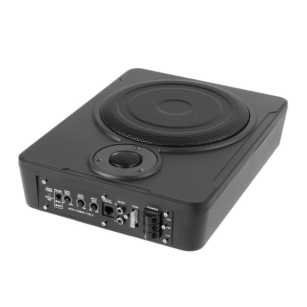Subwoofer, 200W Aktuel Effekt, 300W Maksimal Effekt, Frekvensrespons 30-100Hz, Højttaler Diameter 20cm, Kompakt Størrelse 31.5x24x7.5cm