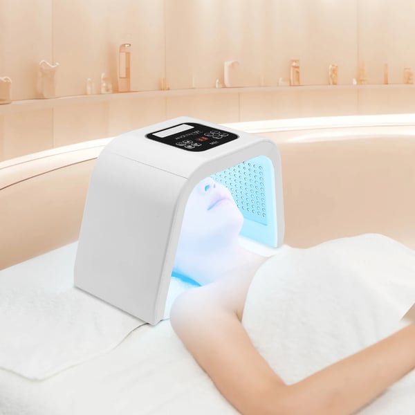 LED Kasvomaski, 7 Nano Valoaaltotaajuutta, Punainen Sininen Vihreä Valoterapia
