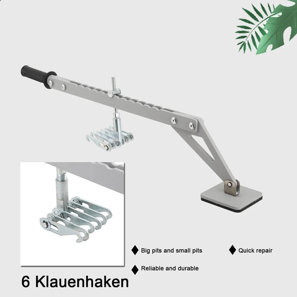 Dentskaber, Aluminiumlegering Konstruktion, 25 x 10 x 5 cm Dimensioner, Justerbar 6-Krog Klør, EVA Stødabsorberende Pad, Alsidig til Metalreparationer