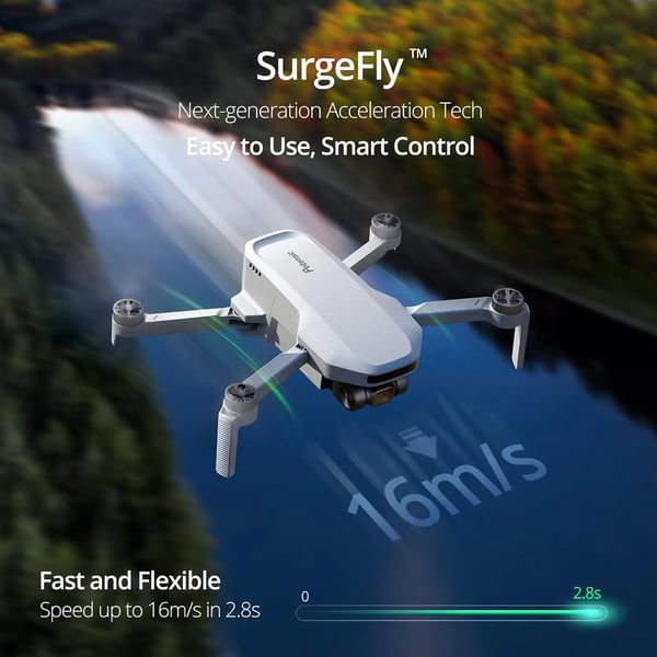 4K GPS Drone, 29 Minutters Flyvetid, Begyndervenlig,2 batterier sæt