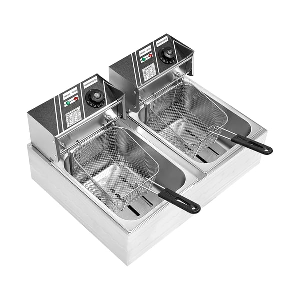 Elektrisk Stegepande, 1,59 gal Kapacitet, 220V Strøm, Rustfrit Stål Materiale, Justerbar Temperatur 60-200℃, Dimensioner 55,5 x 42,5 x 29 cm