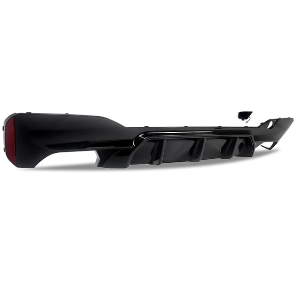 BMW G30 Bakdiffusor, Glansig Svart, M5 Stil Design,som visas