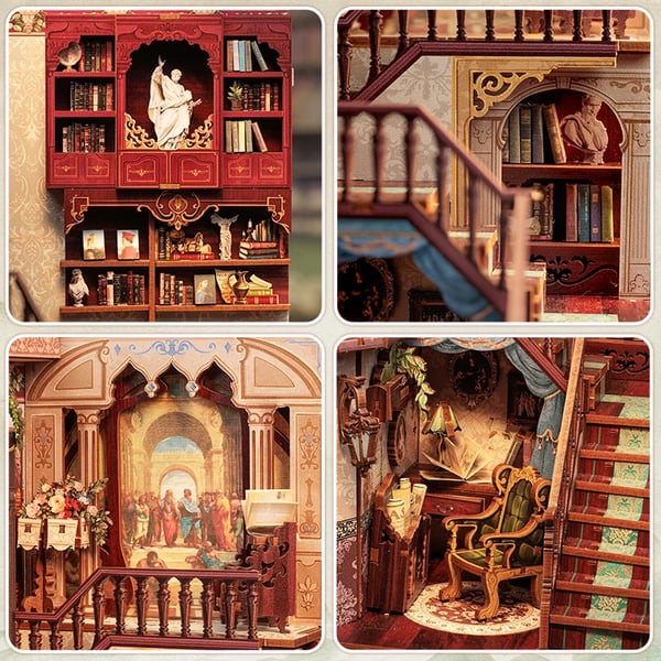 Bogkrog Kit, DIY Samling, Unik Skrivebordsdekoration,Biblioteket af Visdom