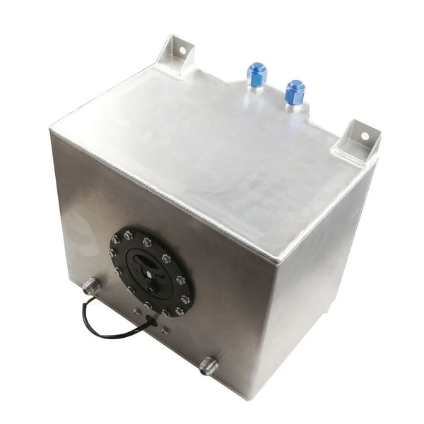 Brændstoftank, 20 liter, letvægts aluminiumdesign,Sølv
