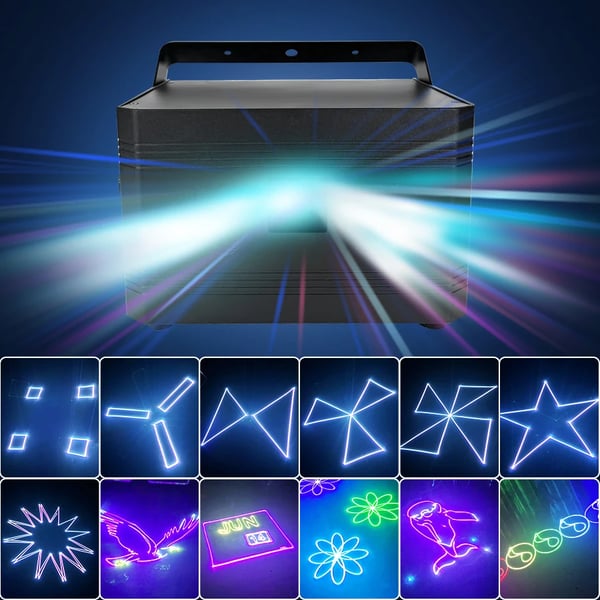 Laservaloprojektori, Bluetooth-ohjaus, DMX512-tuki,EU-pistoke