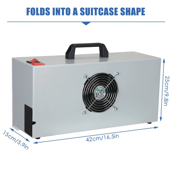 Afbudsventilator, Effektiv Røggenerering, Bærbart Design,EU stik 220V